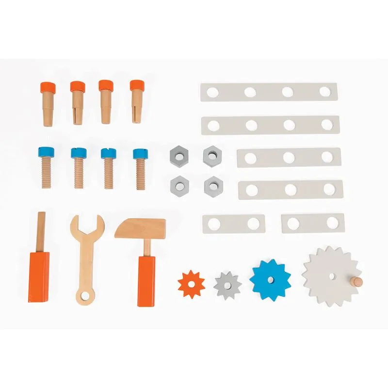 Montessori 2-in-1 Baby Walker &  Workbench | Childs Tool Set | Childrens Tool Kit | 18m 