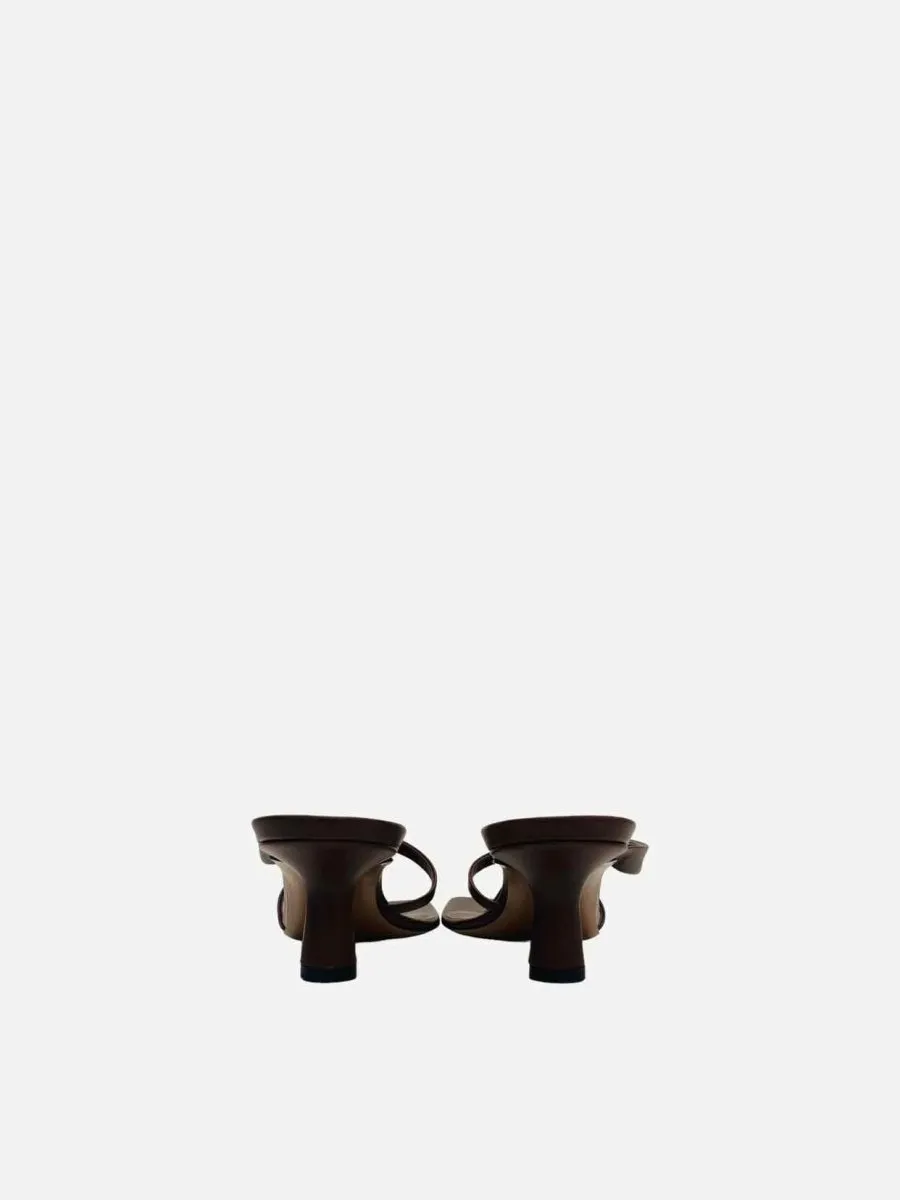 NEOUS Slim Strap Brown Mules 39.5