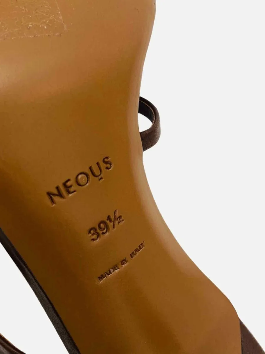 NEOUS Slim Strap Brown Mules 39.5