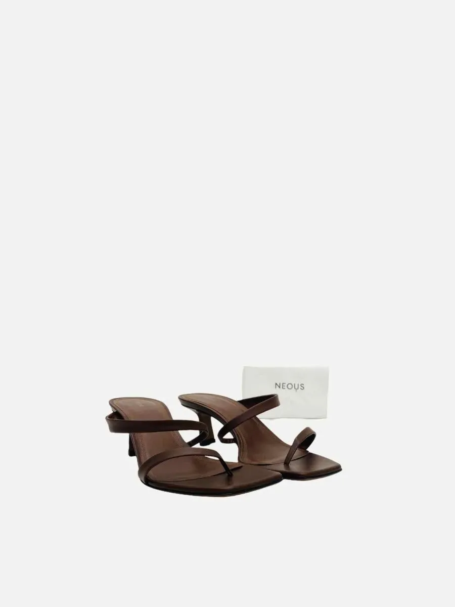 NEOUS Slim Strap Brown Mules 39.5