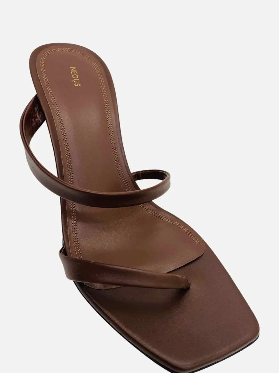NEOUS Slim Strap Brown Mules 39.5