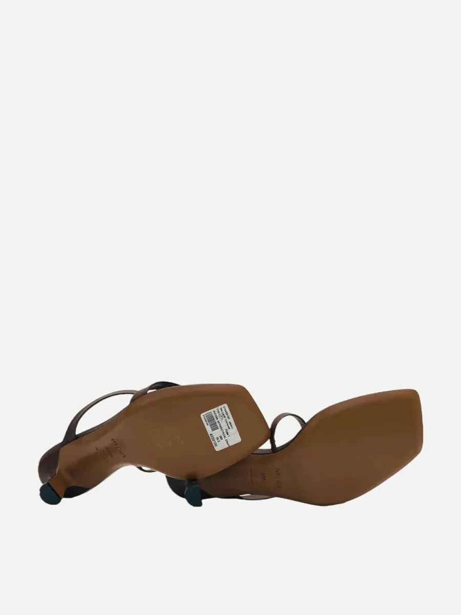 NEOUS Slim Strap Brown Mules 39.5