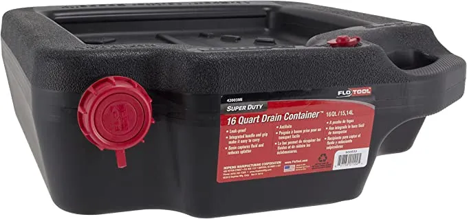 New FloTool 42003MI Drain Container, 16 Quart
