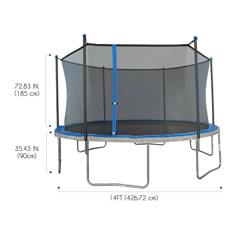 New Wayfair Item! Missing 1 spring 14' Round Trampoline with Safety Enclosure! Retails $425 