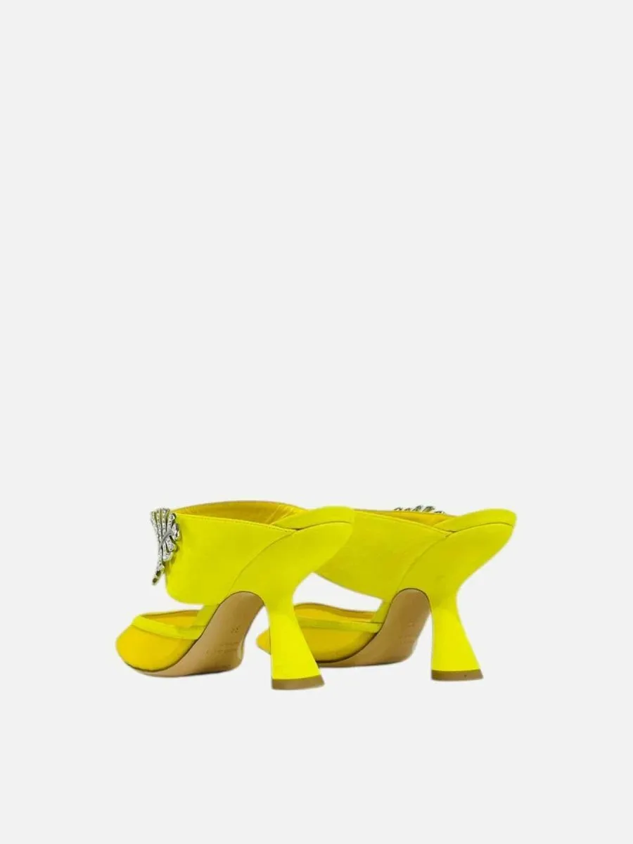NICHOLAS KIRKWOOD Monstera Neon Yellow Mules 36