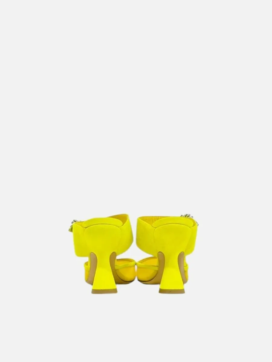NICHOLAS KIRKWOOD Monstera Neon Yellow Mules 36