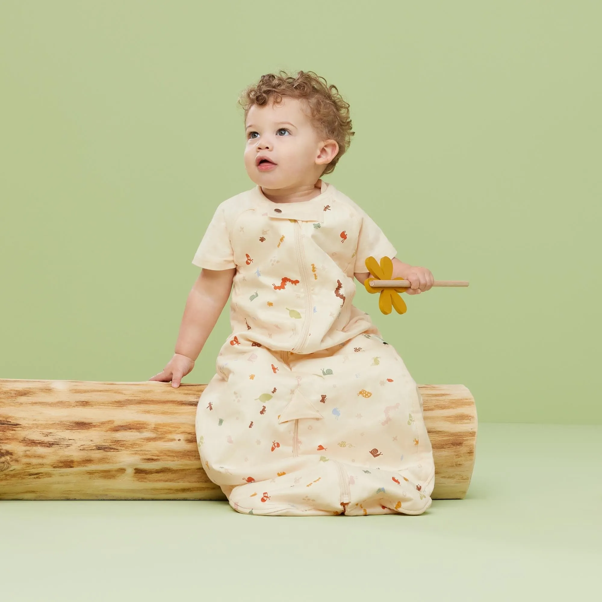Organic All Year Short Sleeved 2 in 1 Sleeping Suit Bag - Critters
