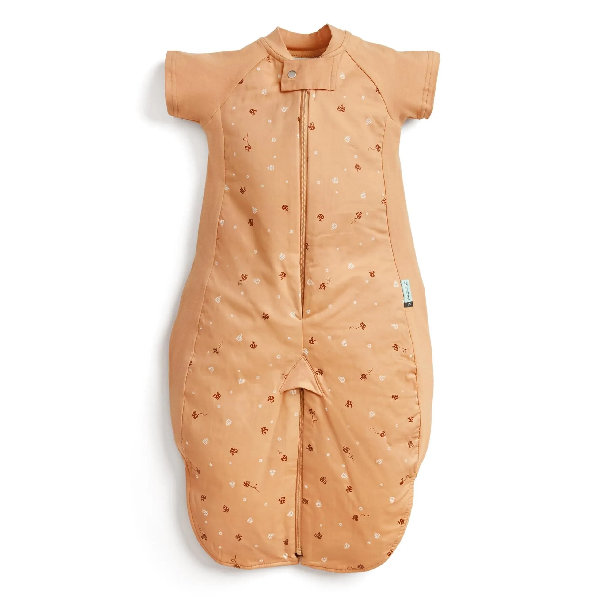 Organic All Year Short Sleeved 2 in 1 Sleeping Suit Bag - Honey Bees