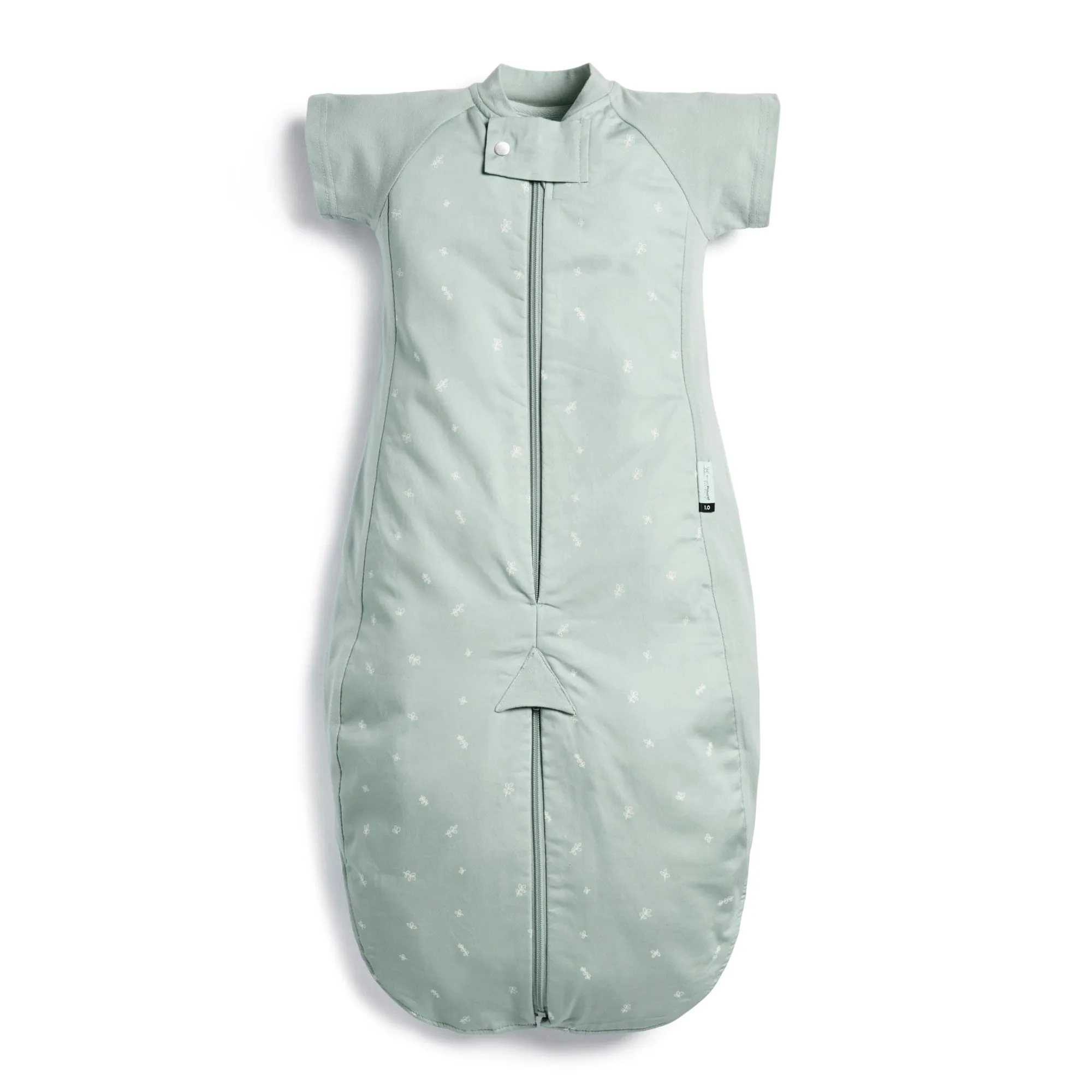 Organic All Year Short Sleeved 2 in 1 Sleeping Suit Bag - Sage