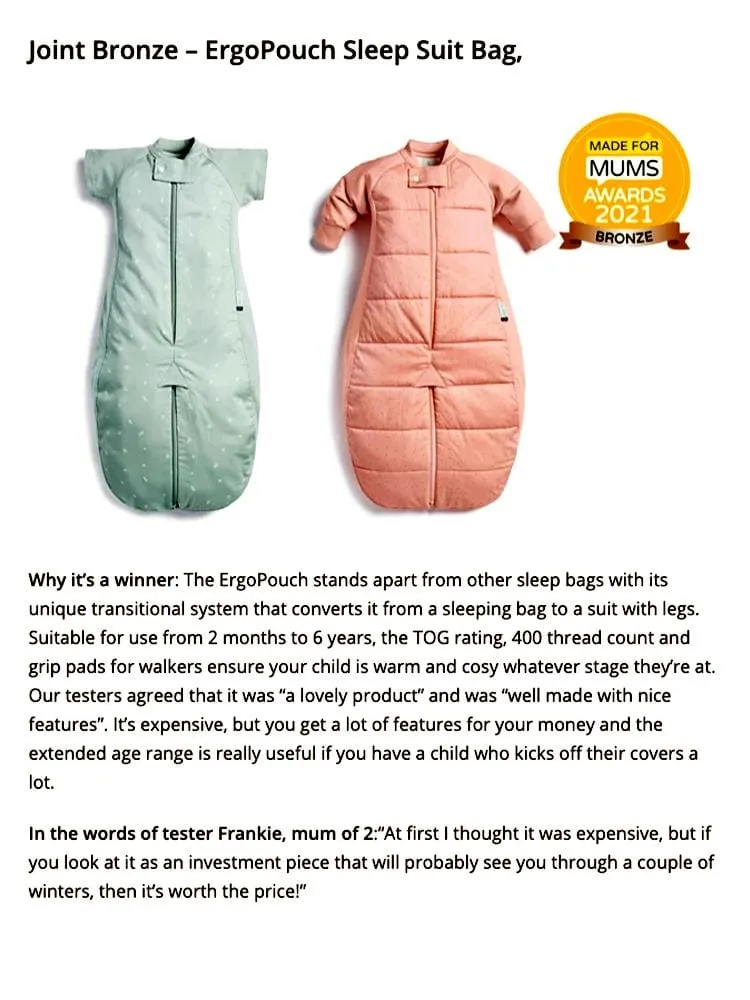 Organic All Year Short Sleeved 2 in 1 Sleeping Suit Bag