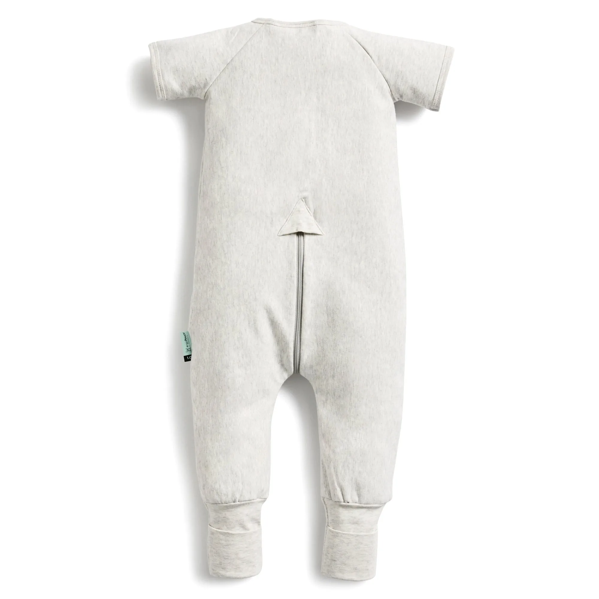 Organic Summer Long Sleeved Sleep Onesie - Grey Marle