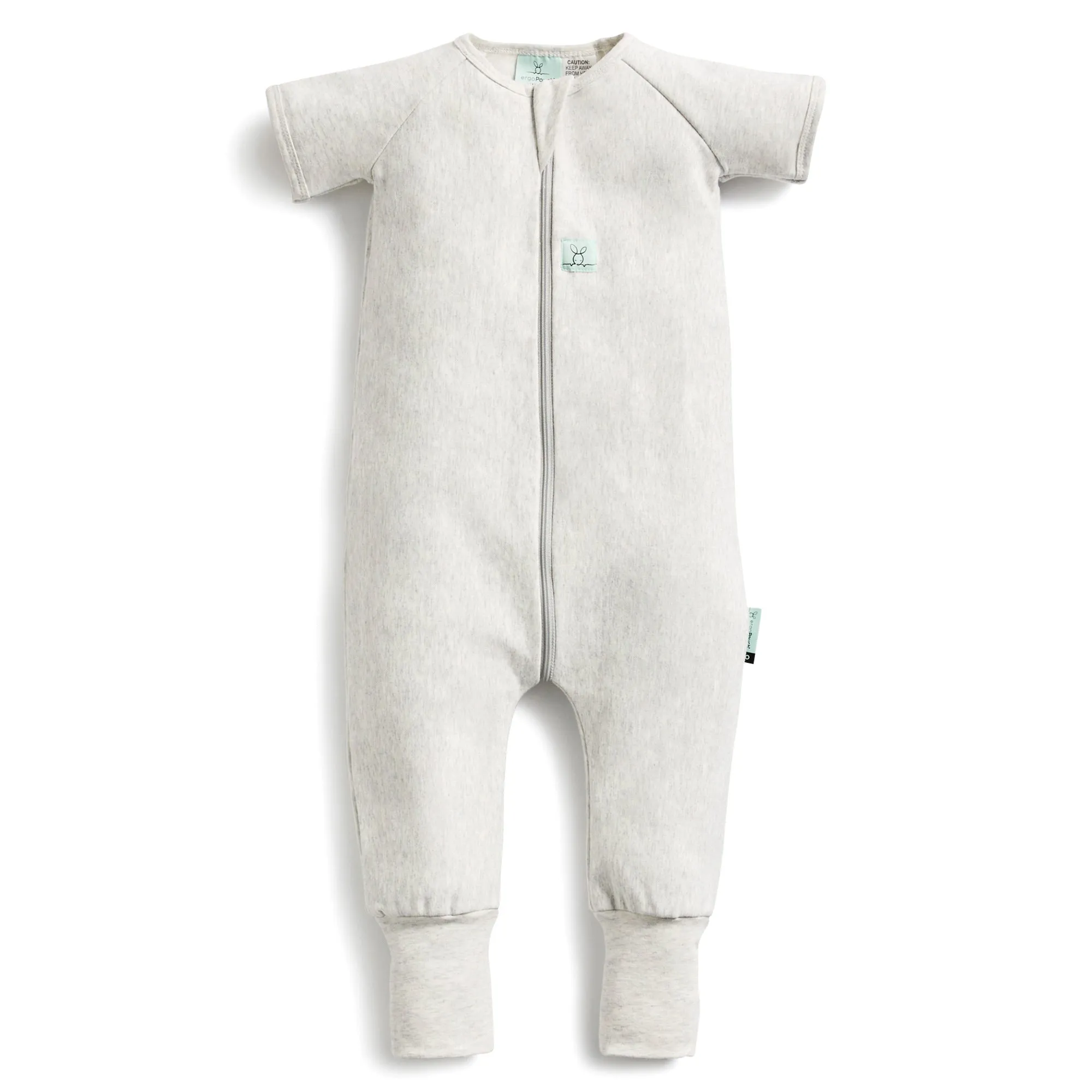Organic Summer Long Sleeved Sleep Onesie - Grey Marle