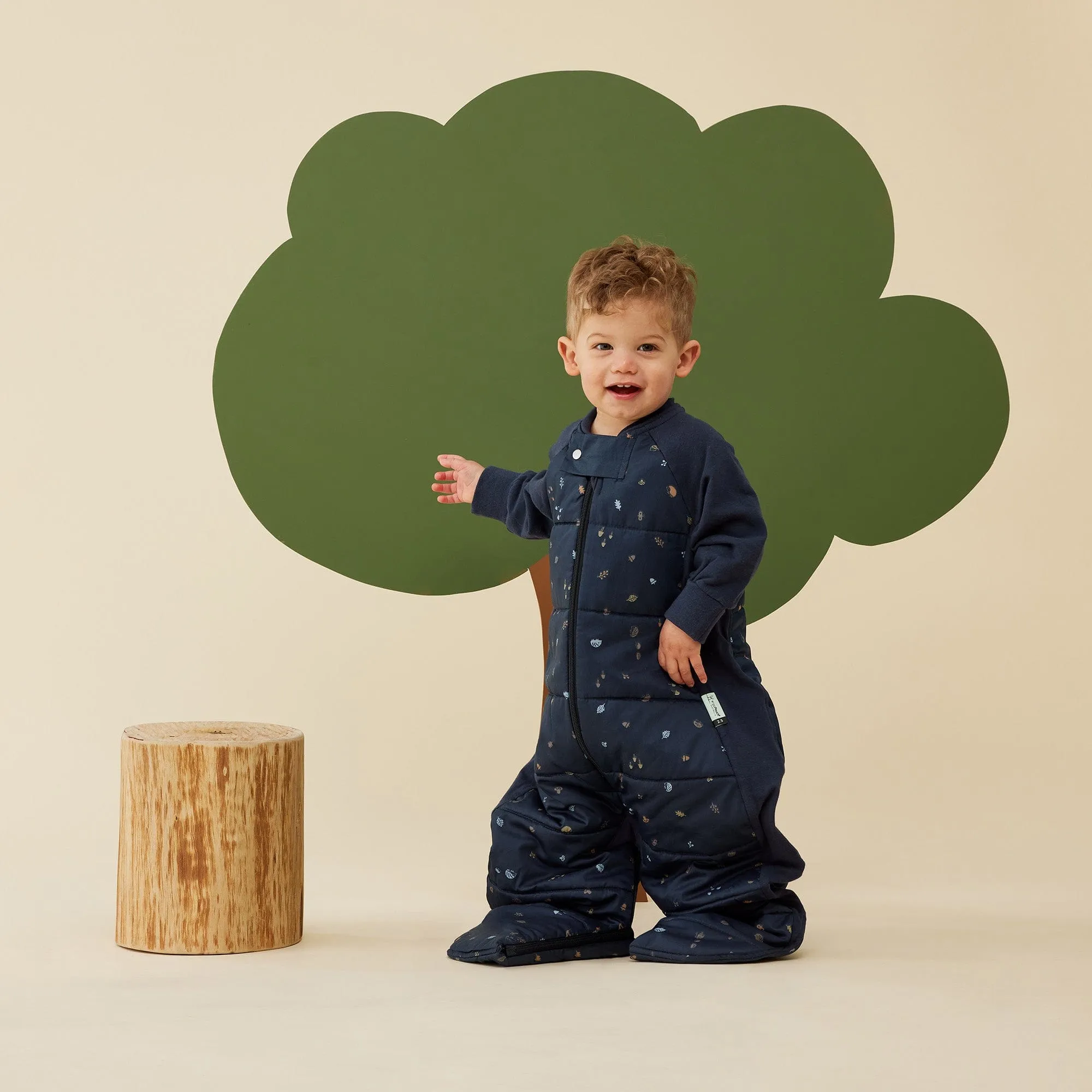 Organic Winter Long Sleeved 2 in 1 Sleeping Suit Bag - Extra Warm - Hedgehog