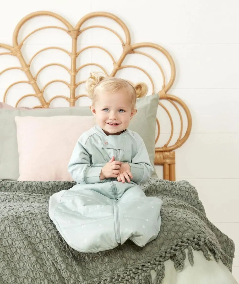 Organic Winter Long Sleeved 2 in 1 Sleeping Suit Bag - Sage