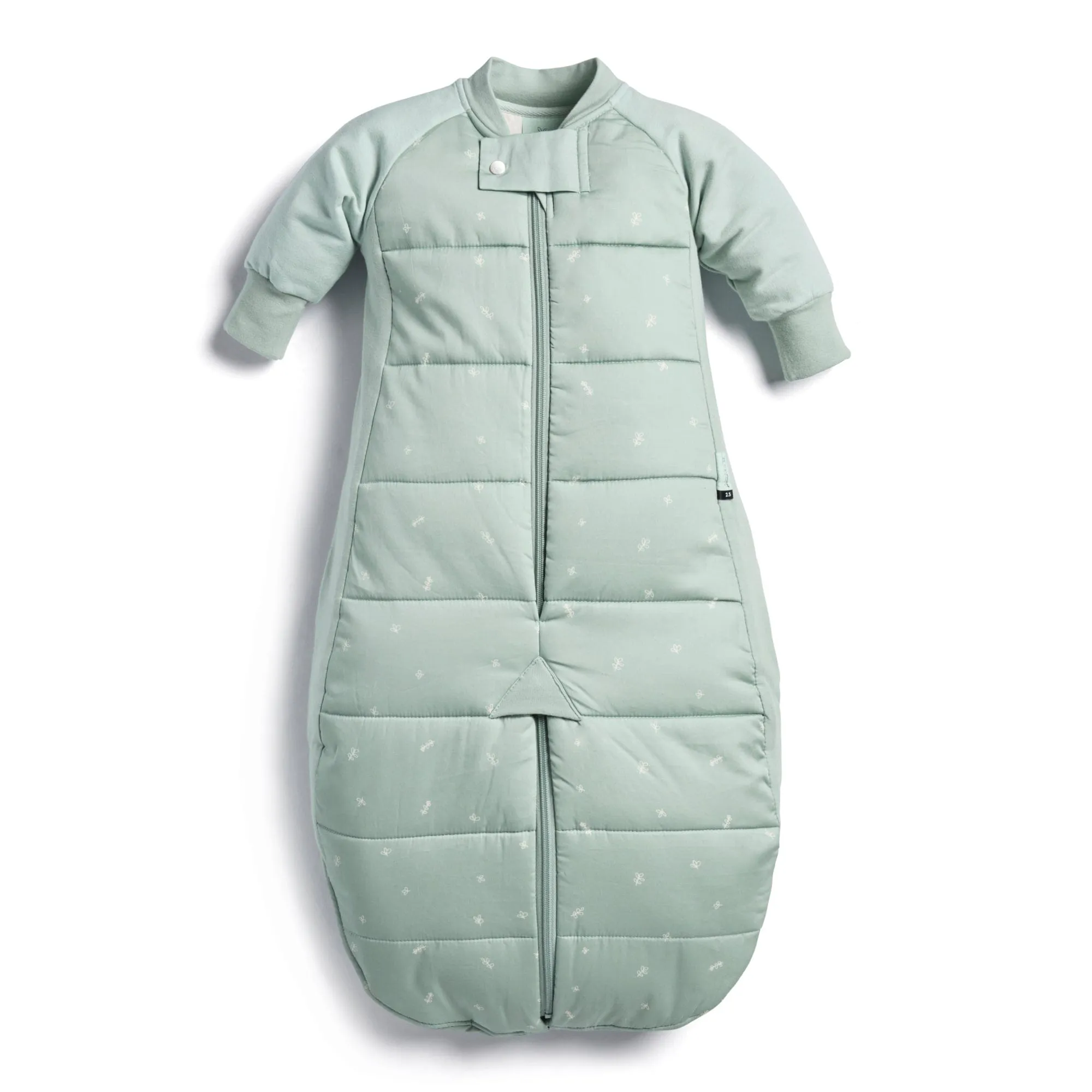 Organic Winter Long Sleeved 2 in 1 Sleeping Suit Bag - Sage