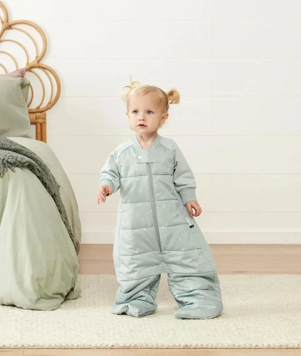 Organic Winter Long Sleeved 2 in 1 Sleeping Suit Bag - Sage