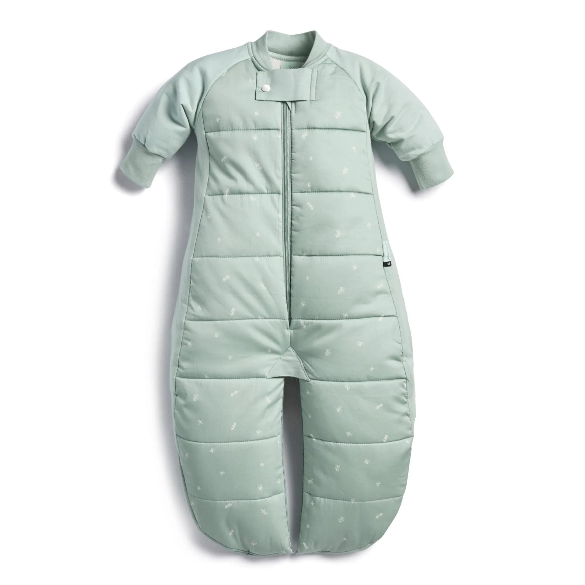 Organic Winter Long Sleeved 2 in 1 Sleeping Suit Bag - Sage