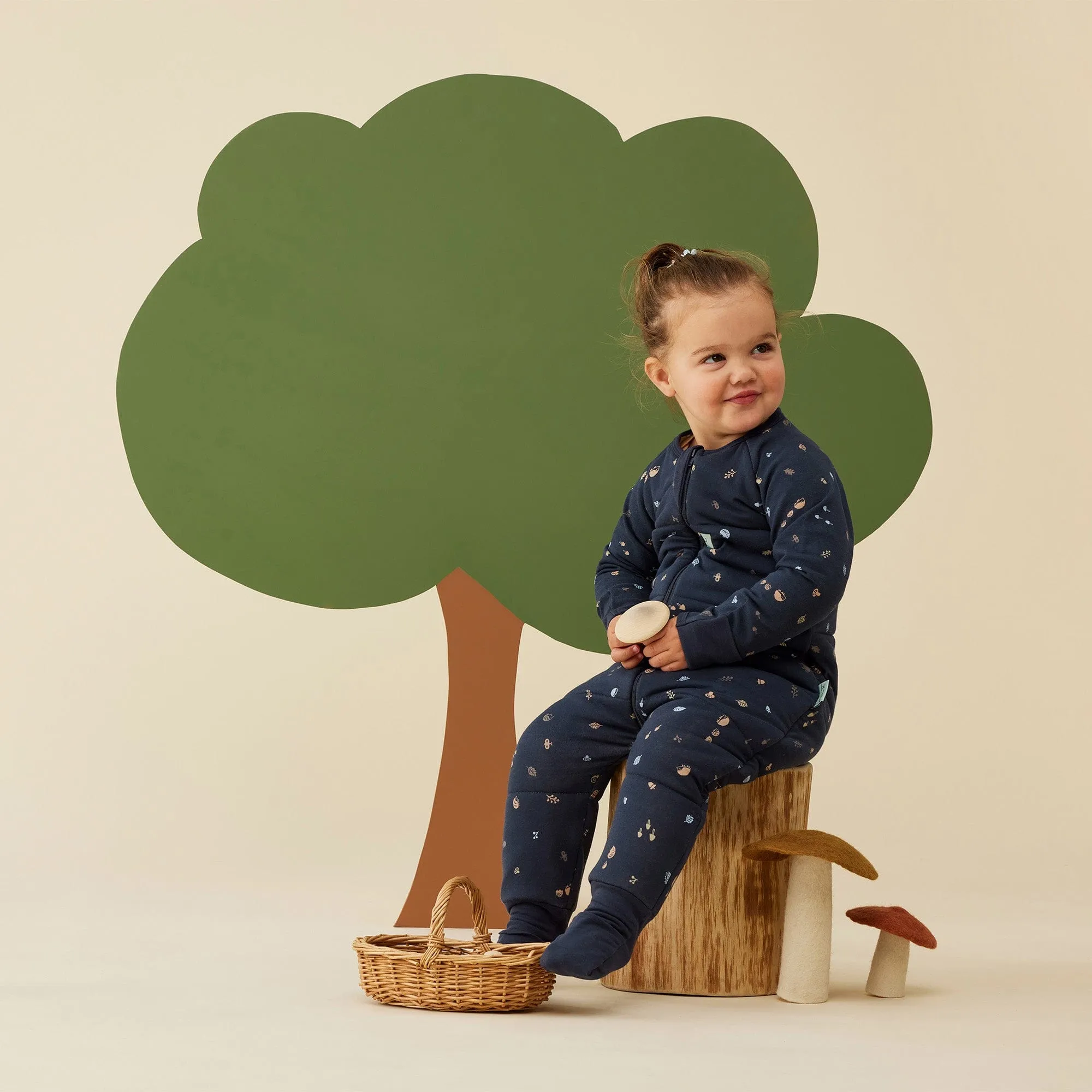 Organic Winter Long Sleeved Sleep Onesie - Hedgehog