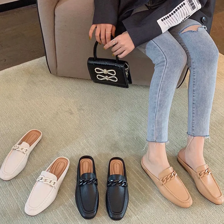 Pazia Buckle Slip On Mules