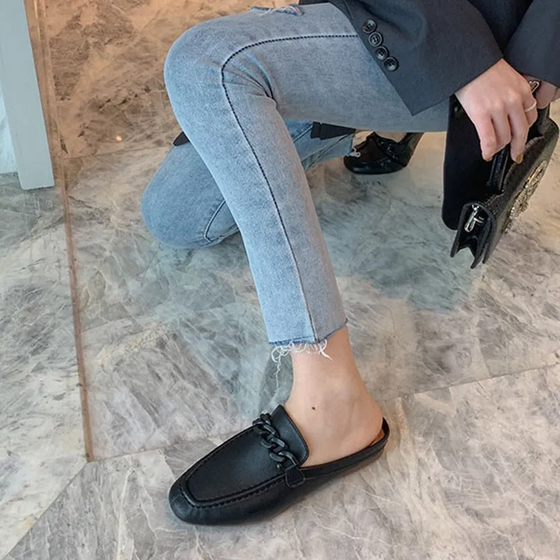 Pazia Buckle Slip On Mules