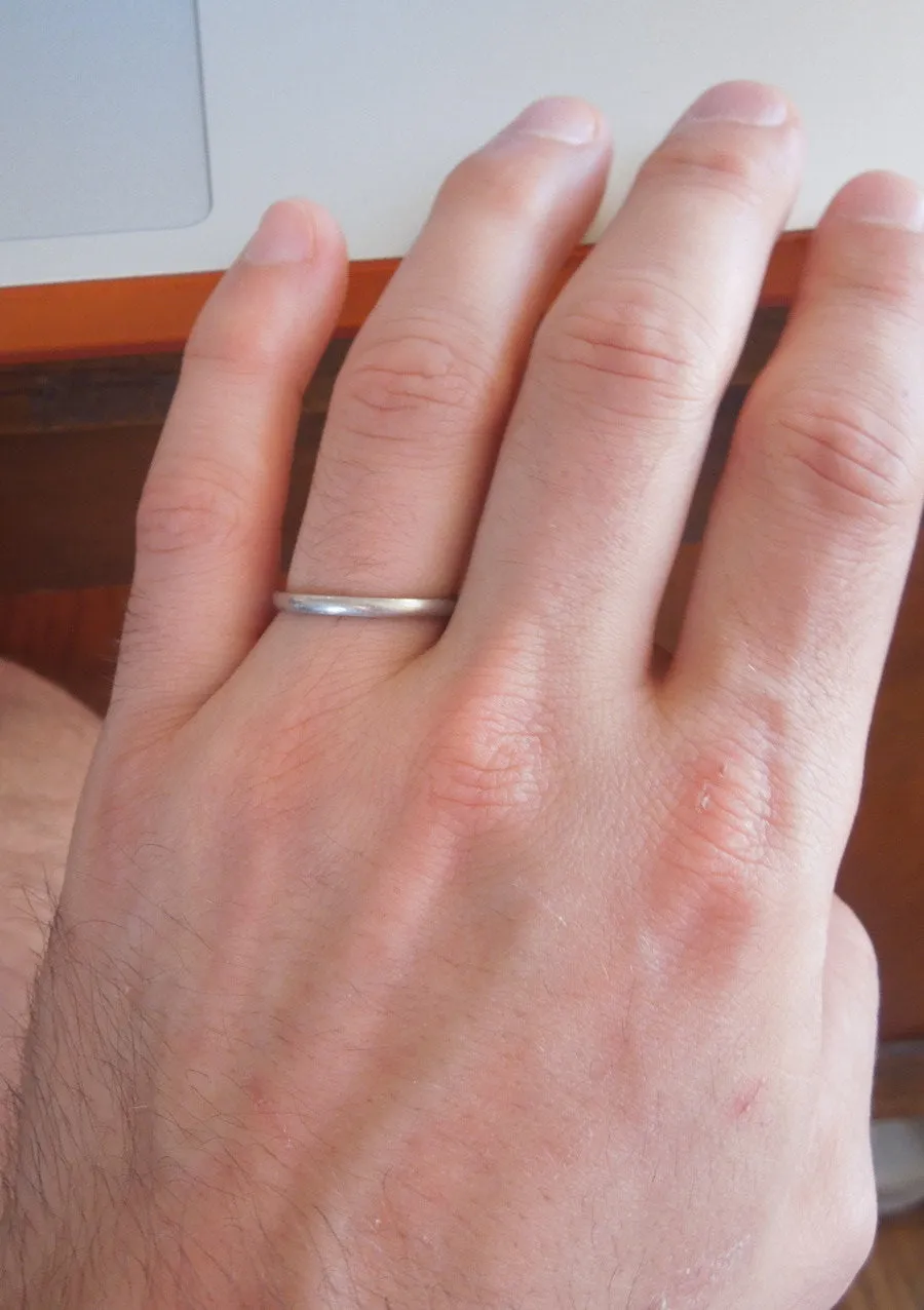 Platinum Half Round 2mm Wedding Band