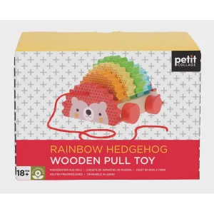 Rainbow Hedgehog Wooden Pull Toy