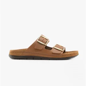 Rohde 5865 Womens Leather Mule Sandals Brown