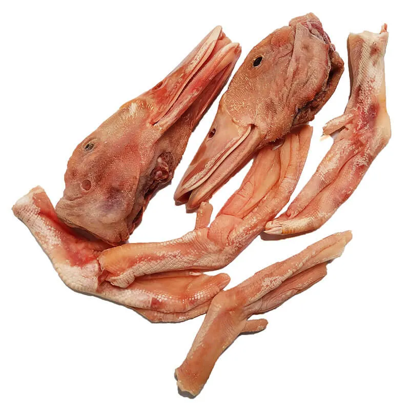 Savage Cat Frozen Duck Heads & Feet - 6 Pack