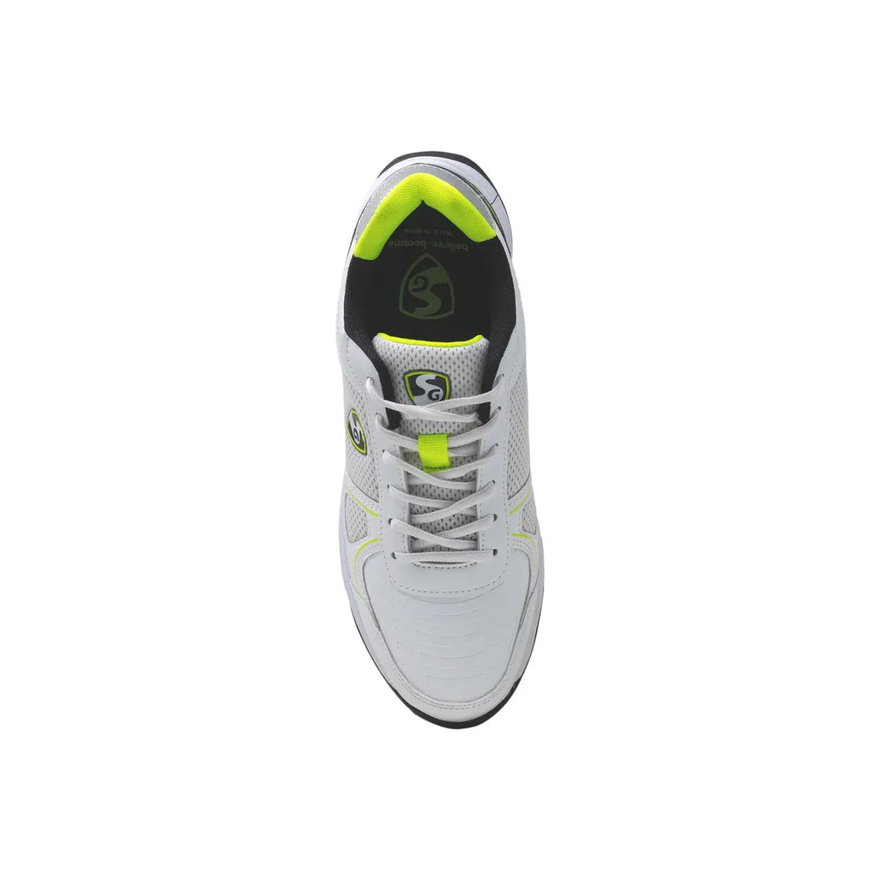 SG Scorer 6.0 Cricket Shoes White Black Lime Size