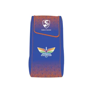 SG X LSG 3.0 Duffle Cricket Kitbag, Youth (Blue/Orange) Official Lucknow Super Giants Cricket Bag | Spacious 3 Compartments | Water-Resistant Base | Premium Team Edition