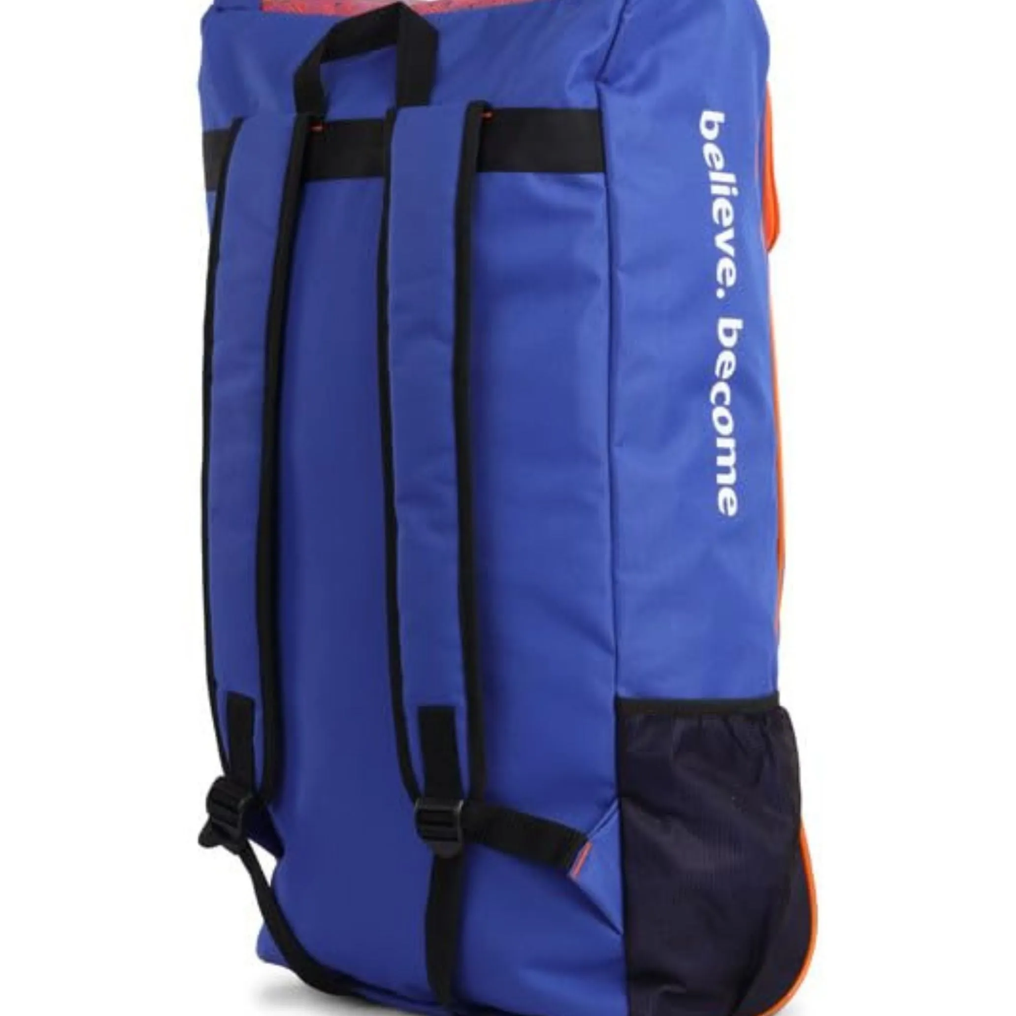 SG X LSG 3.0 Duffle Cricket Kitbag, Youth (Blue/Orange) Official Lucknow Super Giants Cricket Bag | Spacious 3 Compartments | Water-Resistant Base | Premium Team Edition