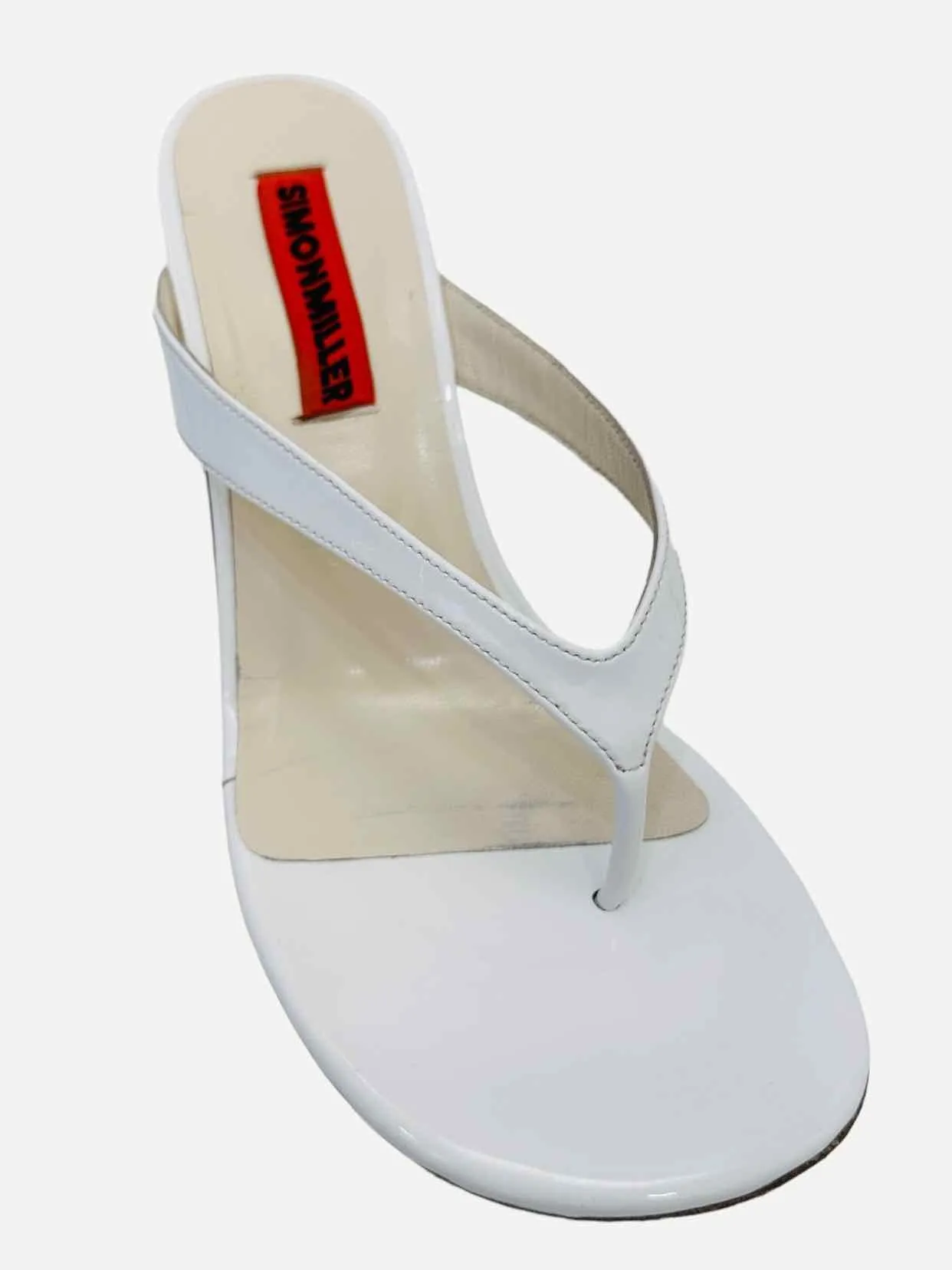 SIMON MILLER Beep White & Green Mules 39