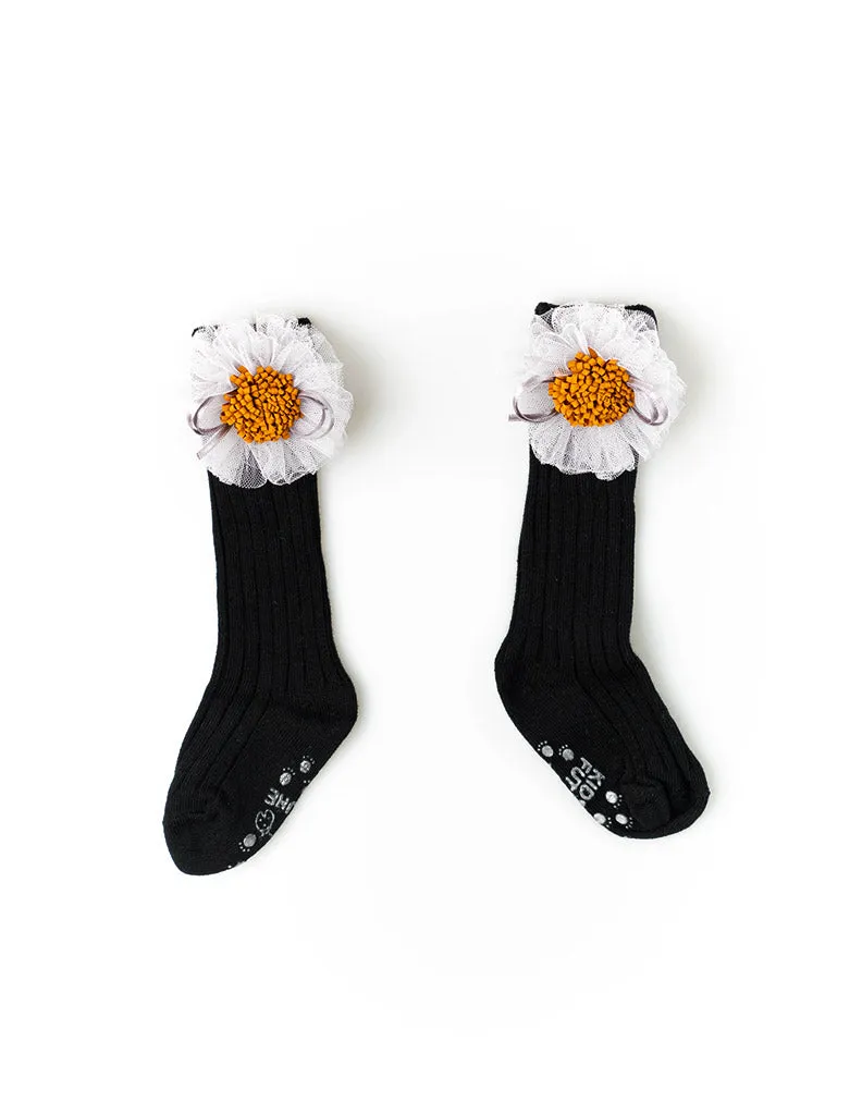 Sunflower Knee Socks Black