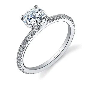 Sylvie Pave Diamond Engagement Ring