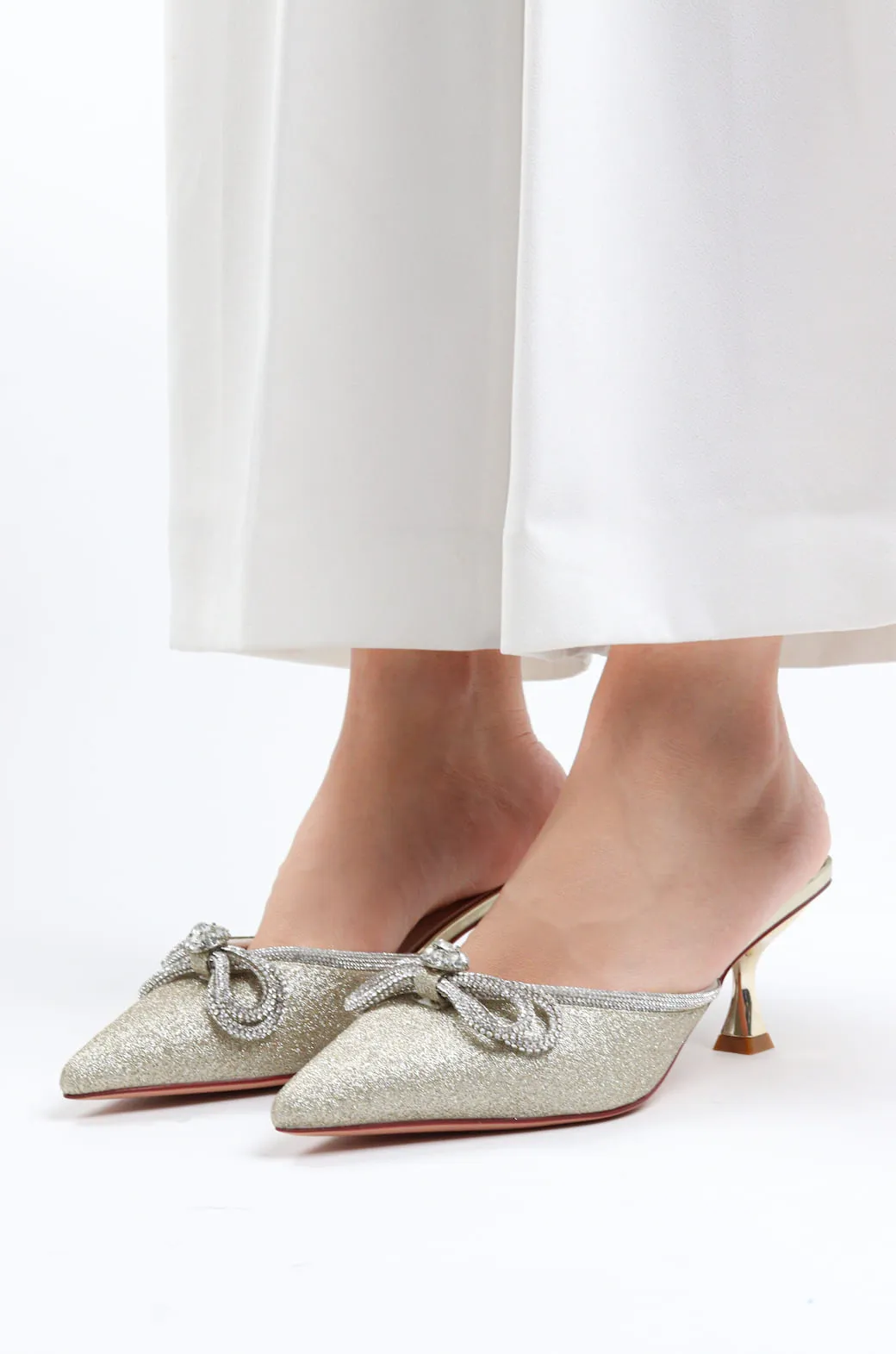 Taiyu - Women's Bling Bow Mules