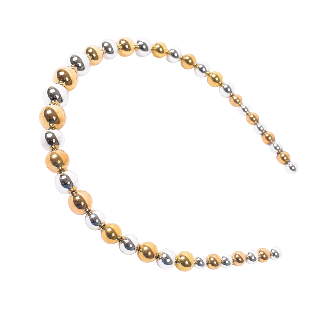 Tartan & Cheer Metallic Pearl Headband