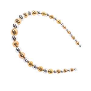 Tartan & Cheer Metallic Pearl Headband