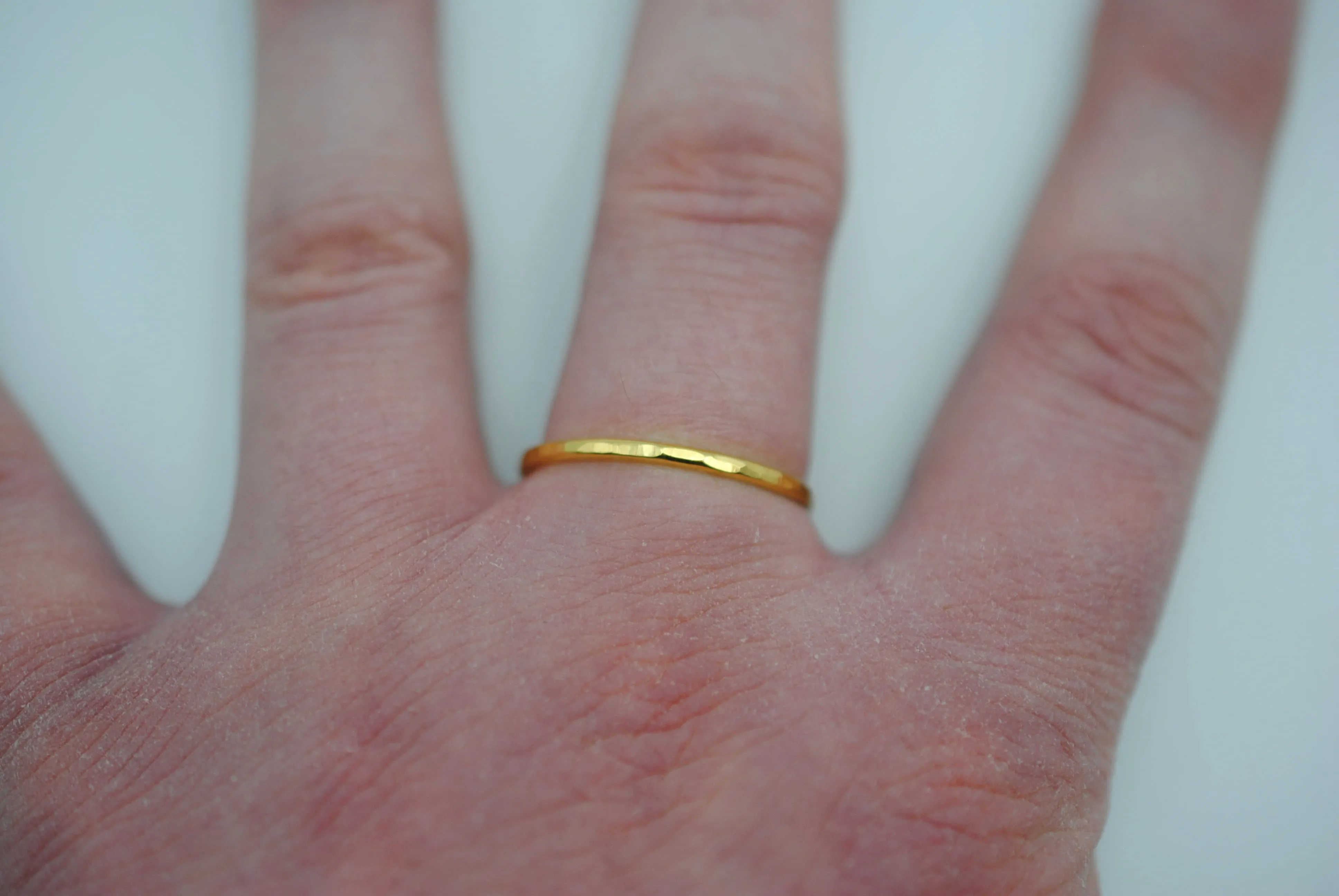Thick Yellow Gold Stacker Ring