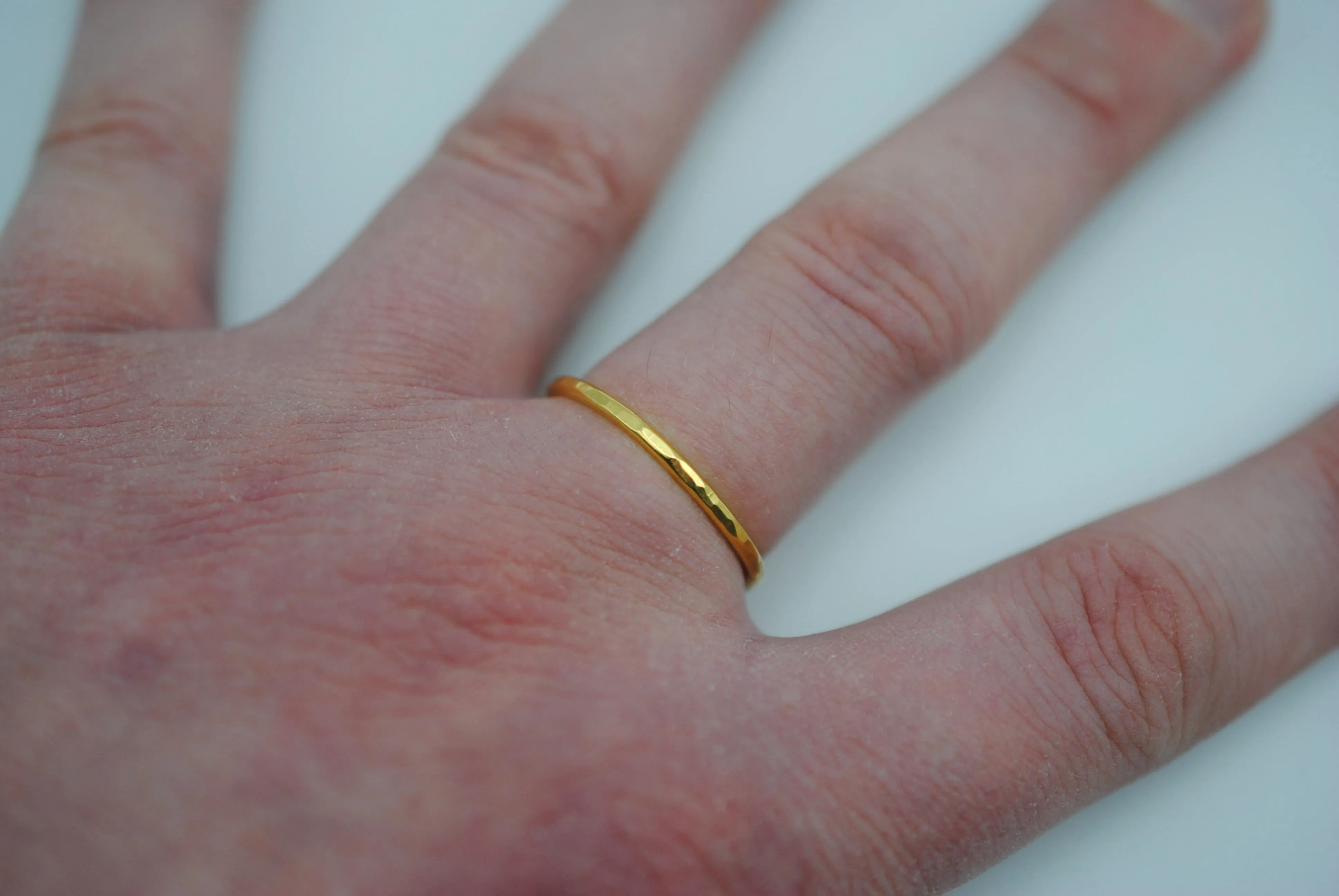 Thick Yellow Gold Stacker Ring