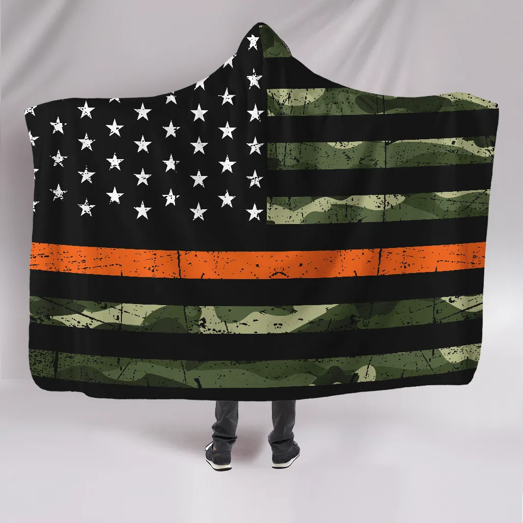 Thin Camo Line Hooded Blanket
