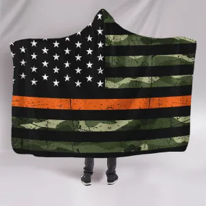 Thin Camo Line Hooded Blanket