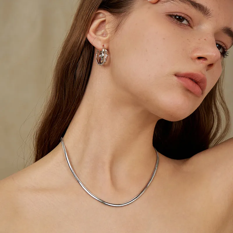 Thin Cobra Chain Necklace