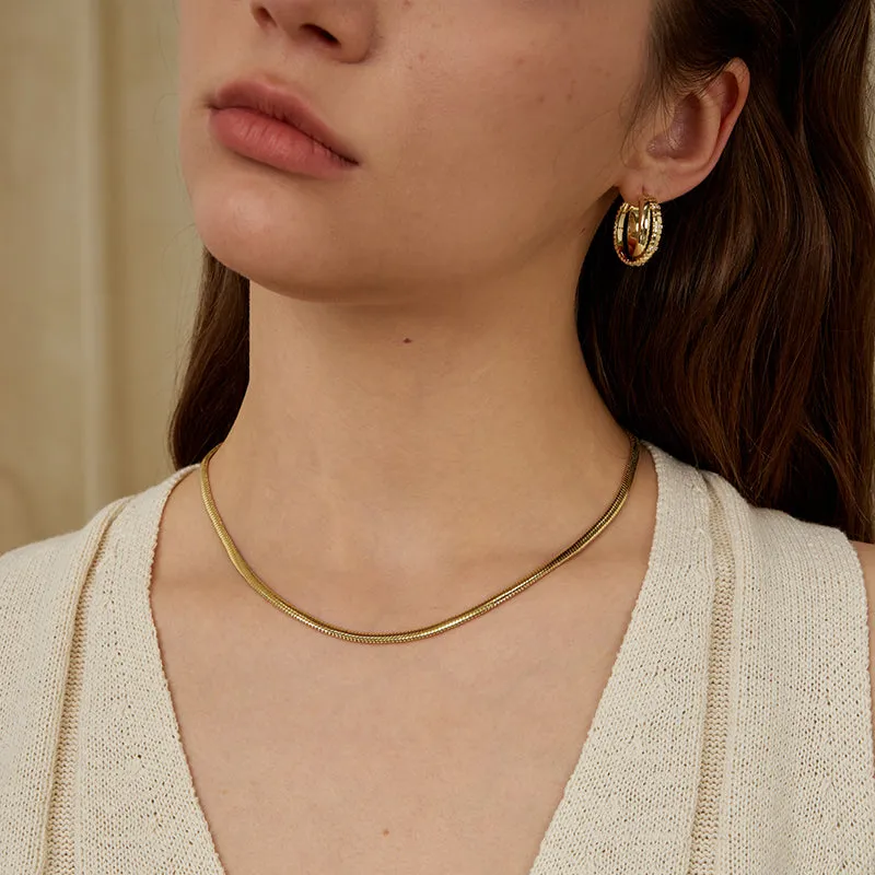 Thin Cobra Chain Necklace