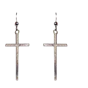 Thin Cross earrings, #2715