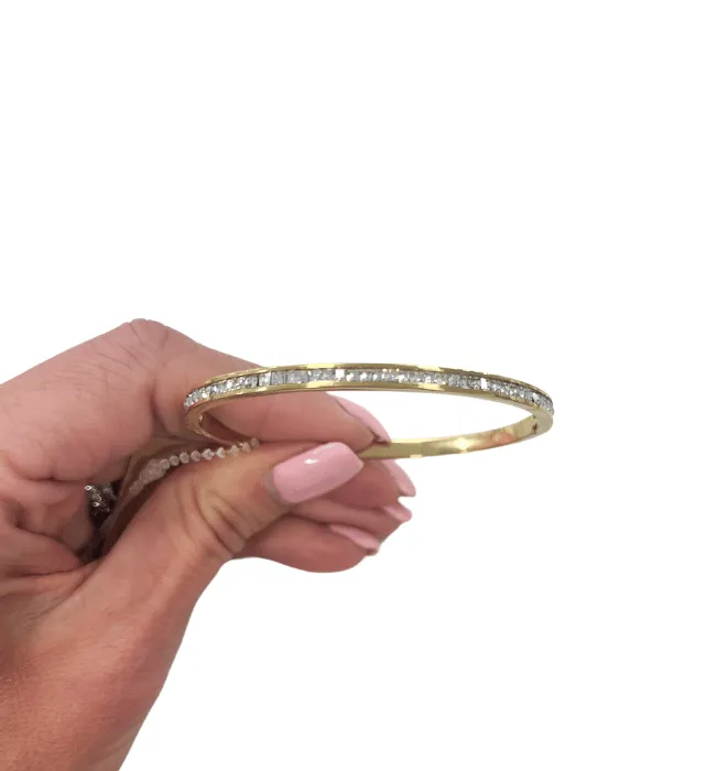 Thin Diamond Bracelet Bangle