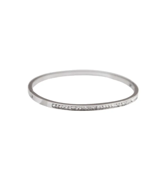 Thin Diamond Bracelet Bangle