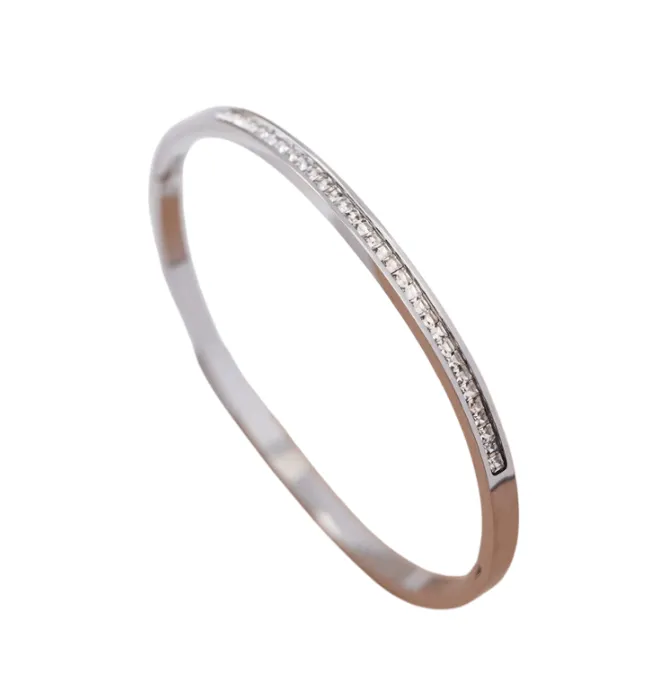 Thin Diamond Bracelet Bangle