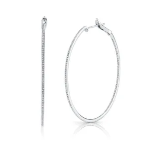 Thin Diamond Hoops