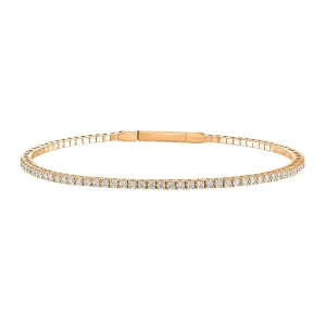 Thin Diamond Oval Bangle