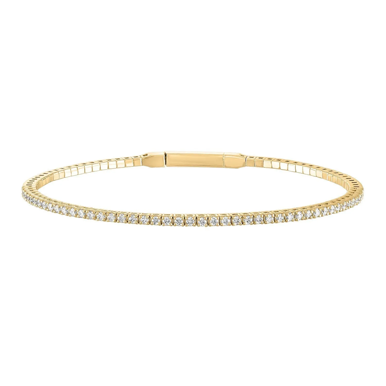 Thin Diamond Oval Bangle
